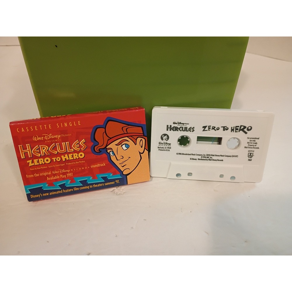 Disney Hercules Zero to Hero Cassette Single Promo 1997 Soundtrack Rare 60379-0